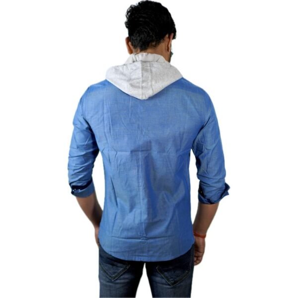 Agitrus men's full sleeve detachable hoody casual shirt. - Image 3