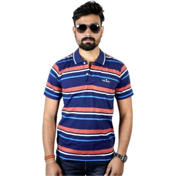 Striped Polo T-shirt Half Sleeve.