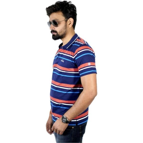 Striped Polo T-shirt Half Sleeve. - Image 2