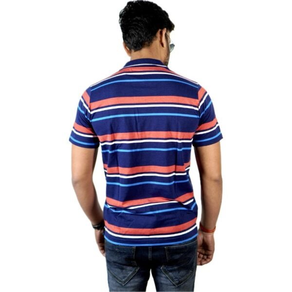 Striped Polo T-shirt Half Sleeve. - Image 3